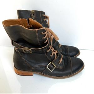 Anthropologie Latigo Track Leather Boots
